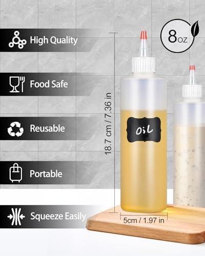 12PCS Squeeze Bottle Set - Protein Shaker restaurants for condiment dispenser