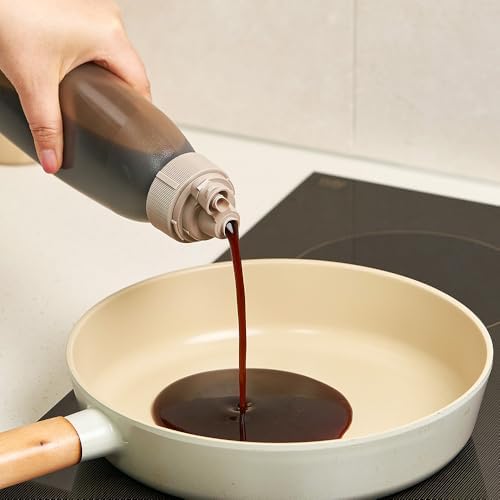 16 oz Squeeze Bottle with 3 Nozzles for Sauces More