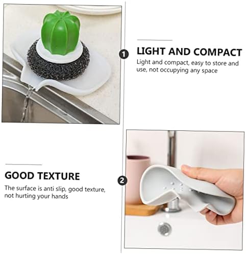 Perfect 2pcs WhiteGray Draining Soap Disk for Bathroom Kitchen Storage