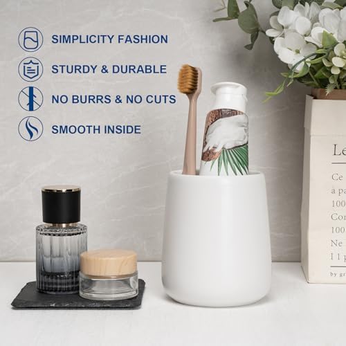 UHEY HOME - Durable and Stylish 135 oz Ceramic Toothbrush Holder