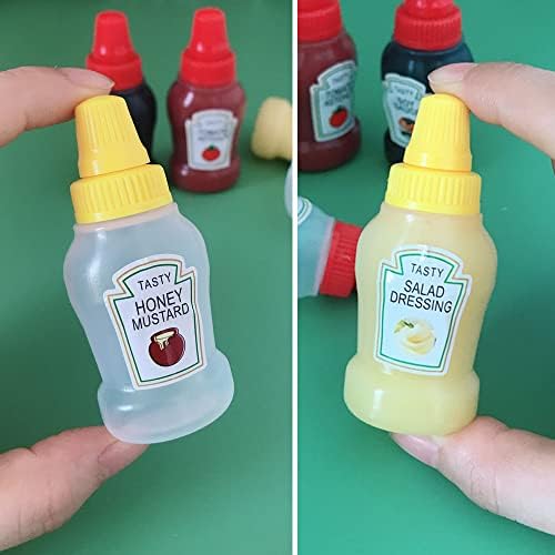 4pack Mini Squeeze Bottles for Condiments