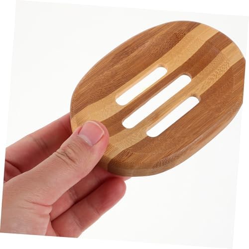 IWOWHERO Zebra Pattern Wooden Soap Dish - Modern Bathroom Kitchen Organizer