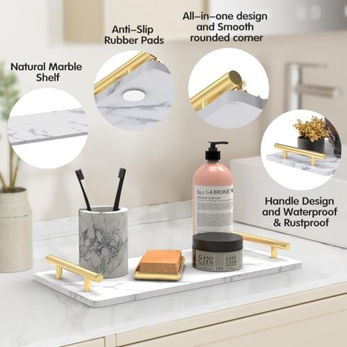 Elegant Marble Vanity Tray for Privacy Style in the Bathroom