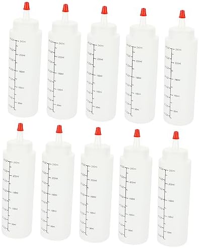 VOSAREA 240ml Graduation Squeeze Sauce Bottles