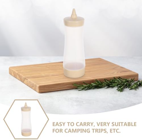 Garneck 3pcs Reusable Condiment Squeeze Bottles with Lids