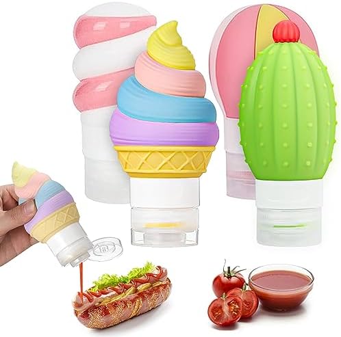 Mini Leak-Proof Silicone Squeeze Bottles for Kitchen and Camping