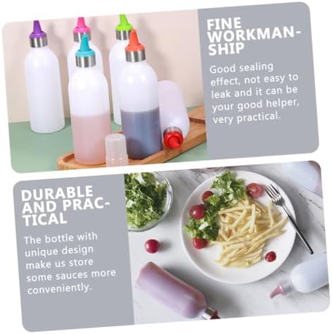 450ml Red Squeeze Condiment Bottles for Kitchen Use