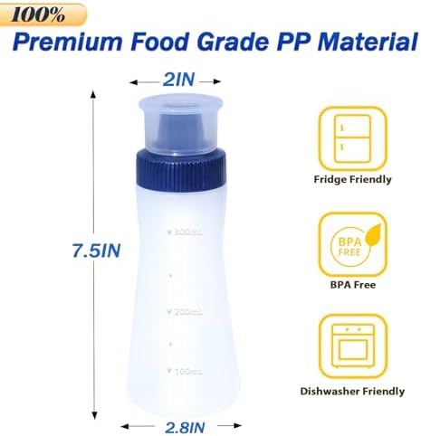 3-Piece Premium Condiment Squeeze Bottles