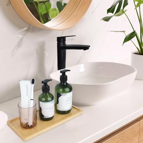 Bamboo Vanity Tray for Organizing 118x6x07inxWarm Decor