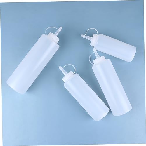 4pcs Salad Dressing Bottles with Lids for Kitchen Use