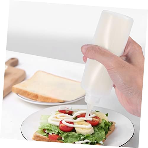 6pc 250ml Pointed Mouth Squeeze Condiment Bottles
