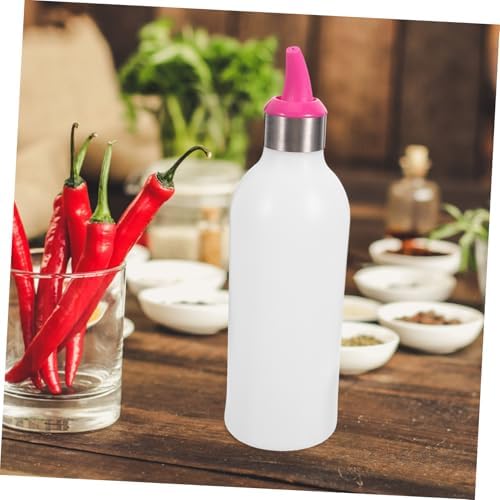 GRIRIW Silicone Condiment Squeeze Bottles with Lids for Kitchen Use