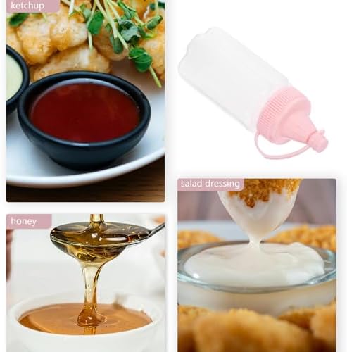 4-Pack of Sturdy 60ml Sauce Squeeze Bottles for Home Use