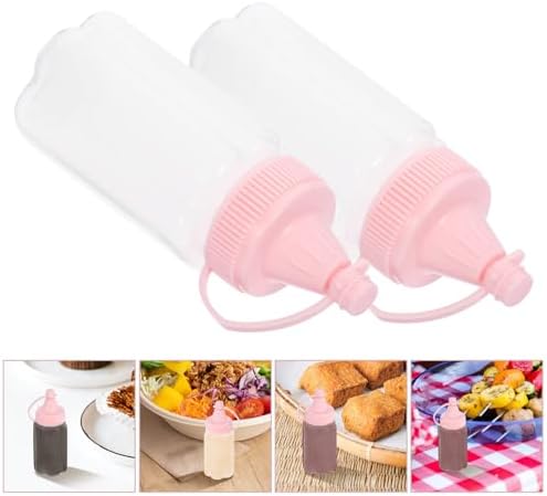 4-Pack of Sturdy 60ml Sauce Squeeze Bottles for Home Use