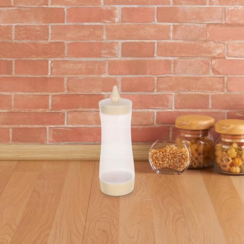 Garneck 3pcs Reusable Condiment Squeeze Bottles with Lids