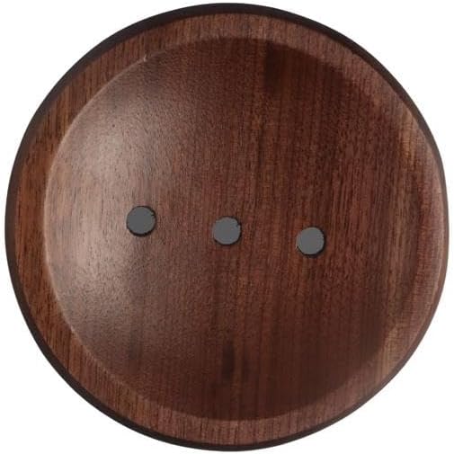 Sturdy Black Walnut Soap Dish Portable Self-Draining for Home Travel