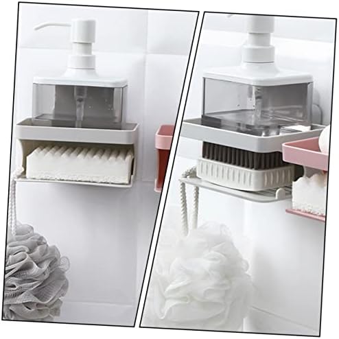 BRIGHTFUFU Double Layer Wall-Mounted Soap Dish Organizer