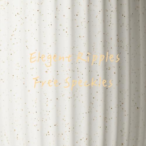 Elegant Design Speckled Matte White Ceramic Toothbrush Holder