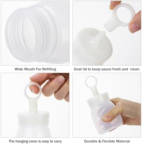 Uceoo Condiment Squeeze Bottles Perfect for 2 Pack
