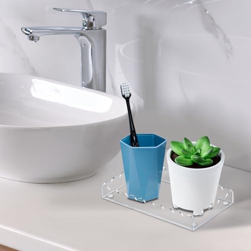 Stylish Acrylic Bathroom Vanity Tray for Small Essentials