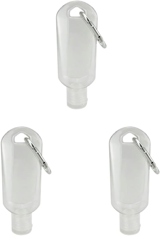 3-Pack Transparent Portable Hot Sauce Keychain Bottles