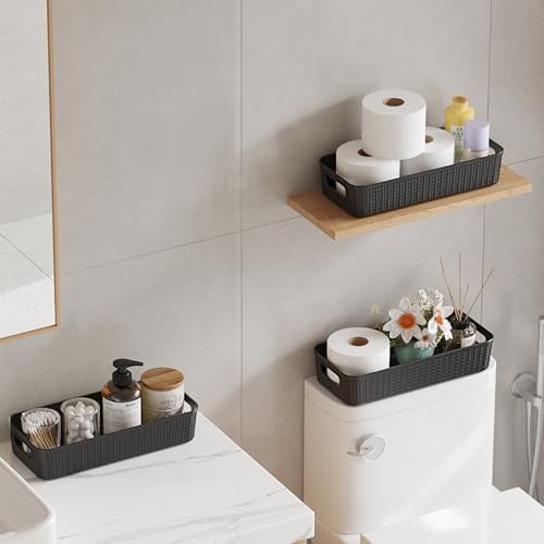 Lifewit Black Toilet Paper Basket with Handle