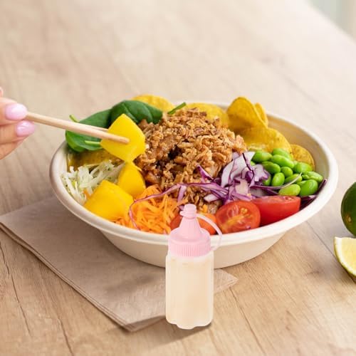 4-Pack of Sturdy 60ml Sauce Squeeze Bottles for Home Use