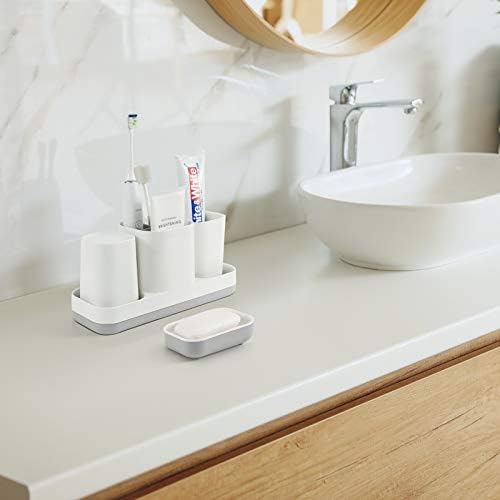 VITVITI Toothbrush Holder with 2 Cups and Soap Dish 1