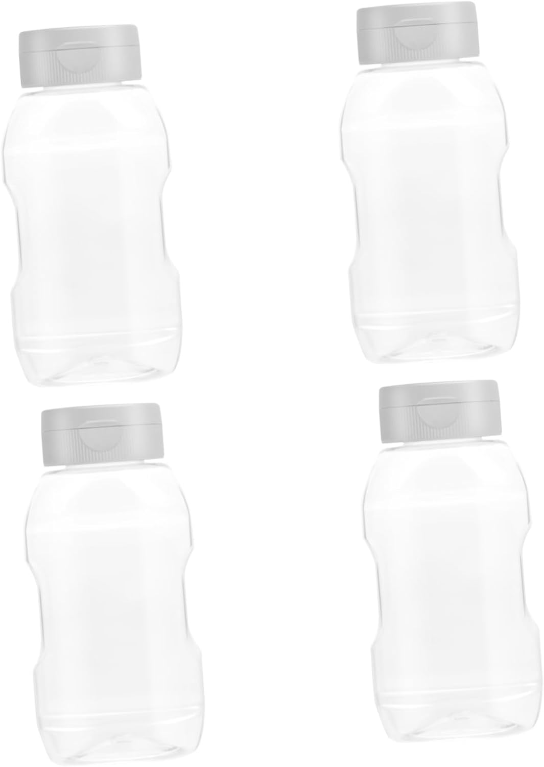 4-Piece Condiment Squeeze Bottles with Caps