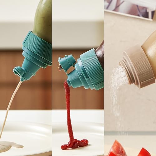 16 oz Squeeze Bottle with 3 Nozzles for Sauces More