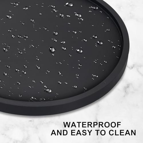 Black Wooden Bathroom Tray