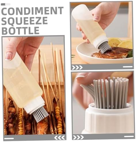 French Professional Silicone Oil Dispenser with Basting Brush for BBQ Cooking