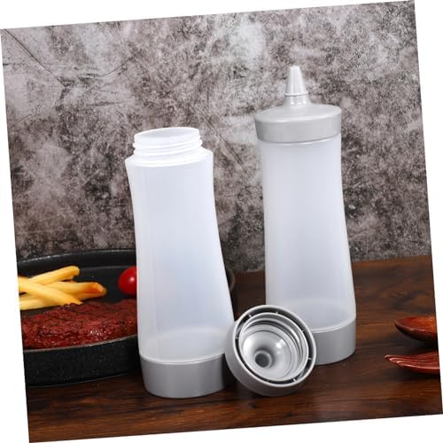 Mikinona Essential Condiment Squeeze Bottles 4-Pack Reusable Leakproof Easy to Carry