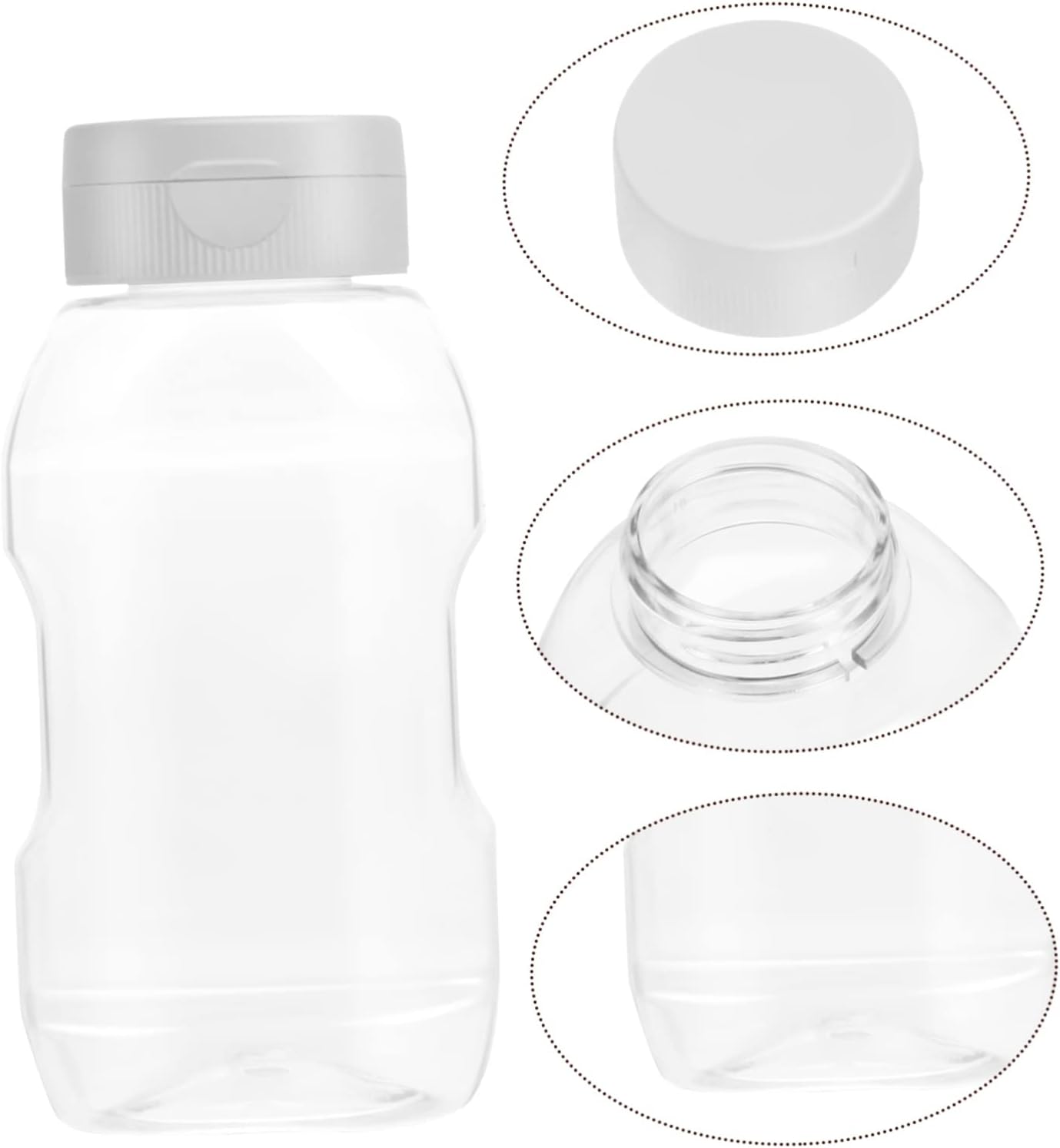 4-Piece Condiment Squeeze Bottles with Caps