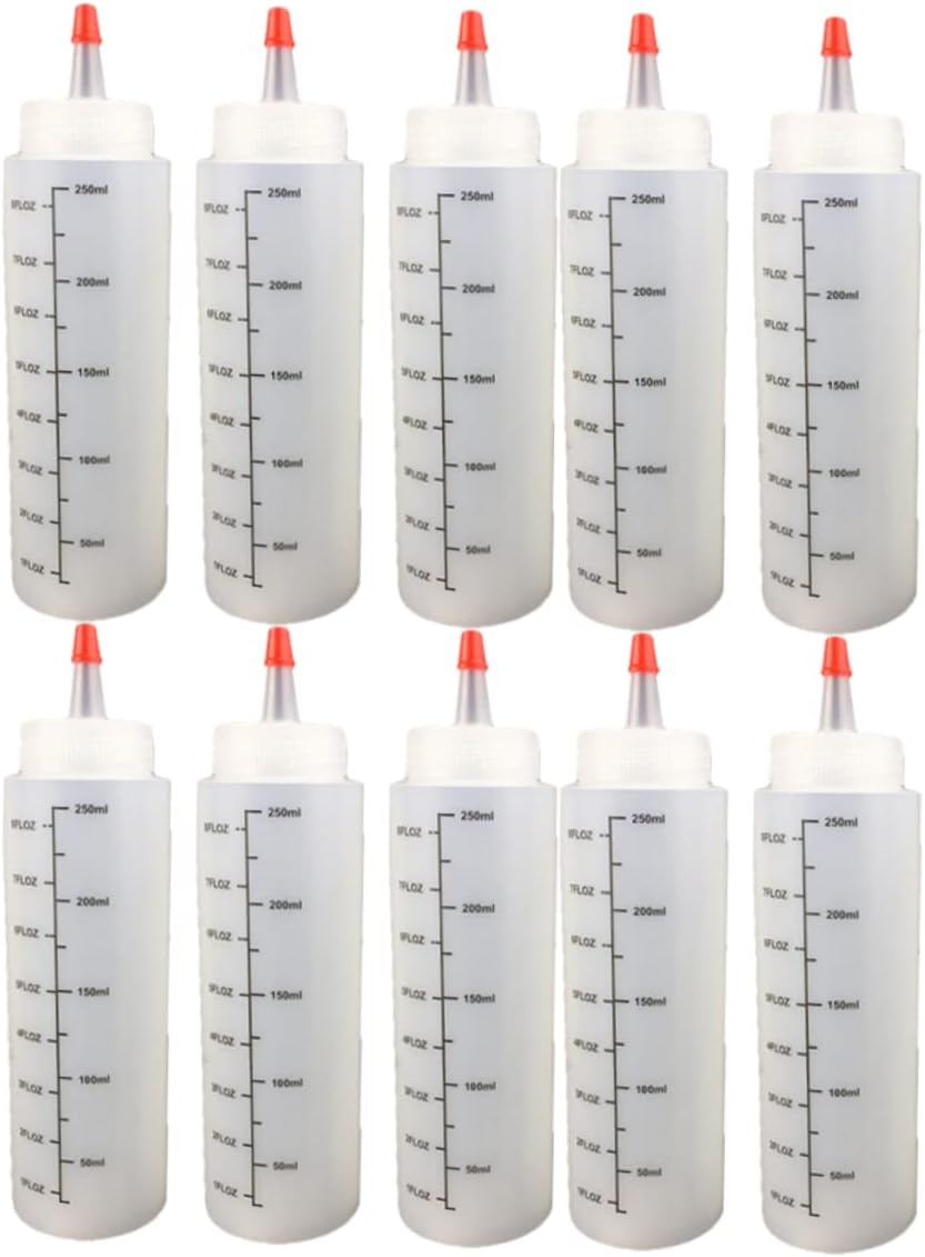 250ml Squeeze Salad Dressing Bottles with Cap Durable and Easy to Use