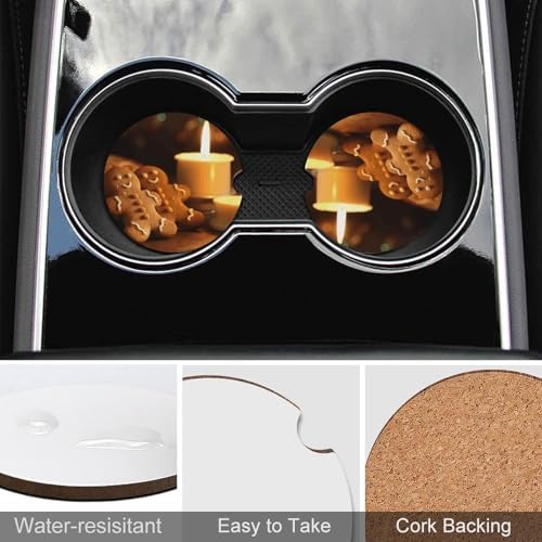 6-Piece Car Coasters for Cup Holders