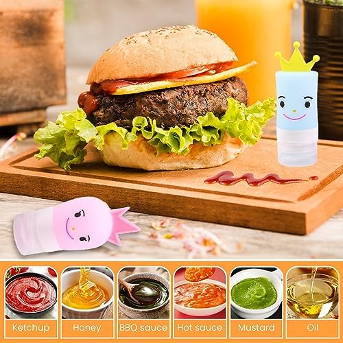 Portable Prince Princess Condiment Bottles for Lunch