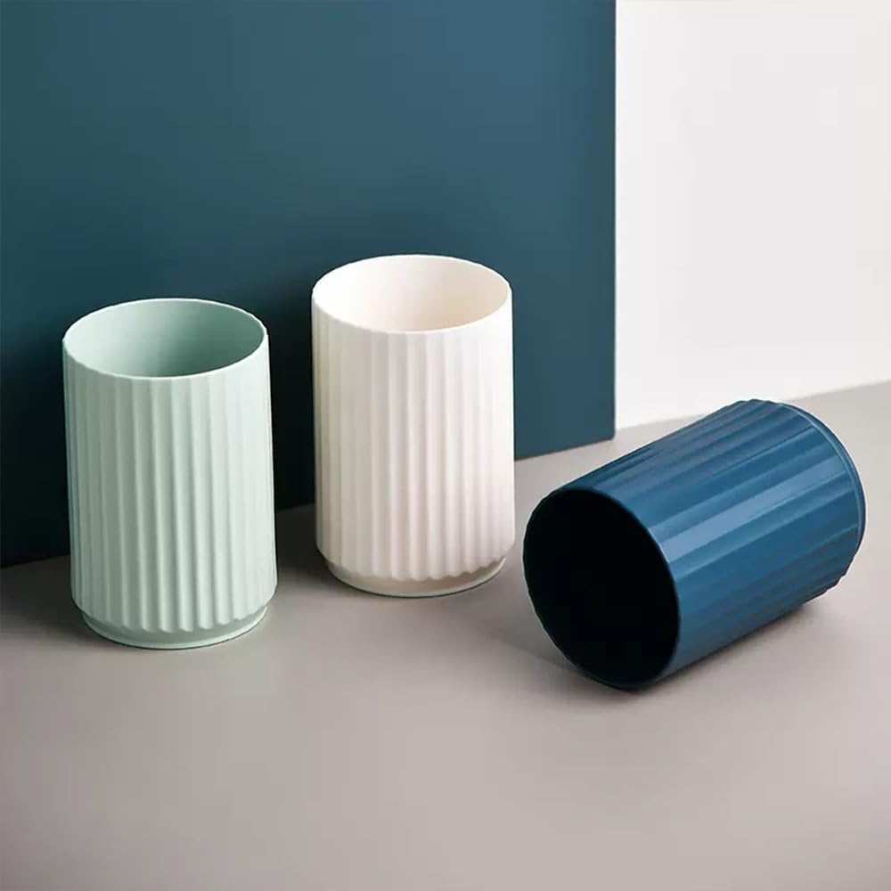 Wide-Striped Toothbrush Water Cup 2Pcs