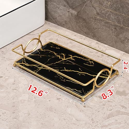 Luxury Bath Counter Organizer trays by Virvia - Black Gold