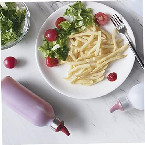 Compact Durable TPR 450ml Condiment Squeeze Bottle for Kitchen Outdoor Use