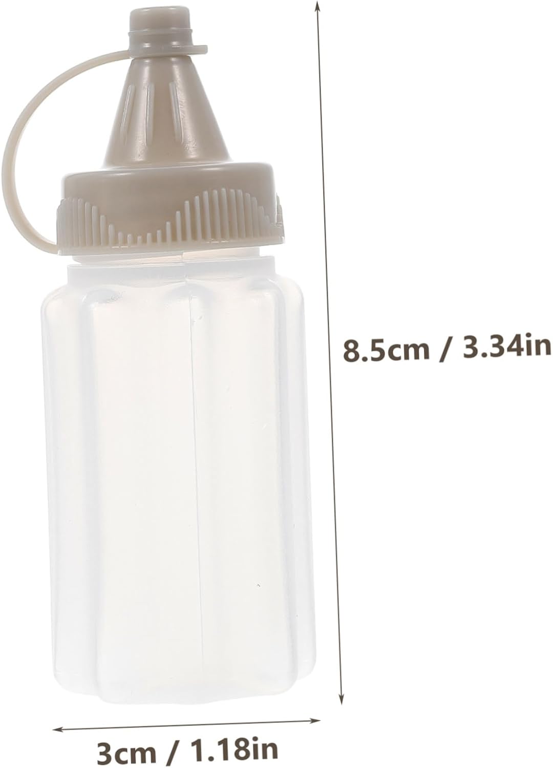 NAMOARLY 8pcs Kitchen Condiment Squeeze Bottles Set Transparent Plastic Sauce Dispenser