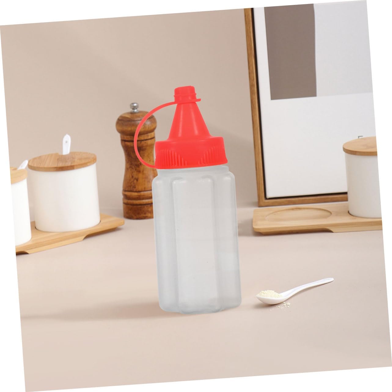 BIUDECO Mini Condiment Squeeze Bottles for Honey Ketchup Oil Travel BBQ