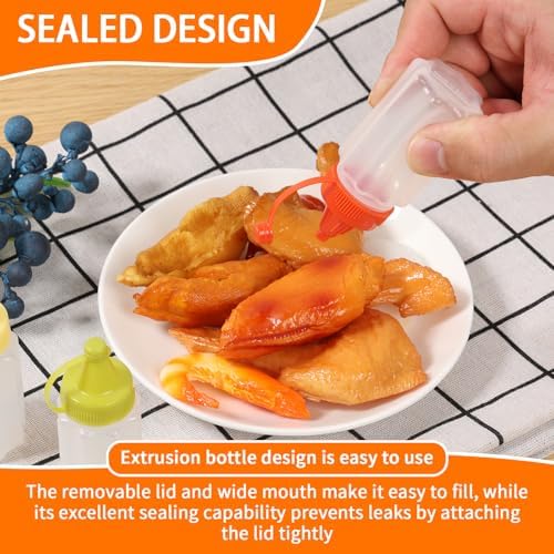 16Pcs 1oz Squeeze Bottles for Sauces and Condiments 1