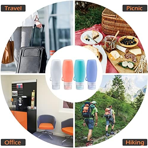 Webake 4Pack Squeeze Bottles Travel-Ready Condiment CONTainers