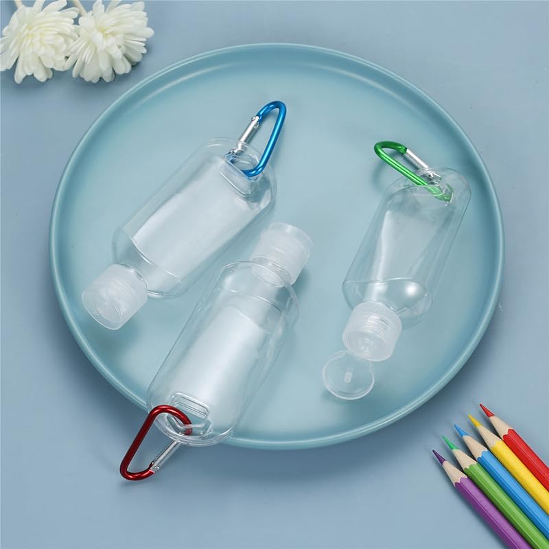 3-Pack Transparent Portable Hot Sauce Keychain Bottles