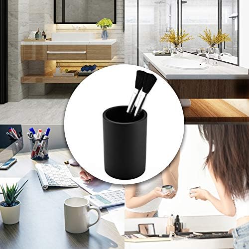 Matte Black Tumble ResinStylish for Makeup and Toothpaste
