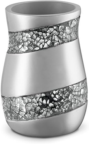 Creative Scents Silver Mosaic bathroom cup electric toothbrush holder