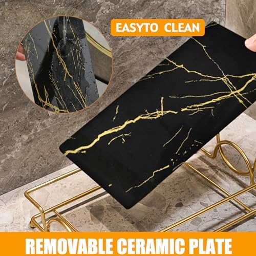Luxury Bath Counter Organizer trays by Virvia - Black Gold