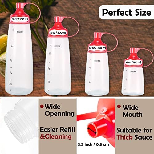 SUJUDE Condiment Squeeze Bottles for Kitchen Use - Pantry Homeessential