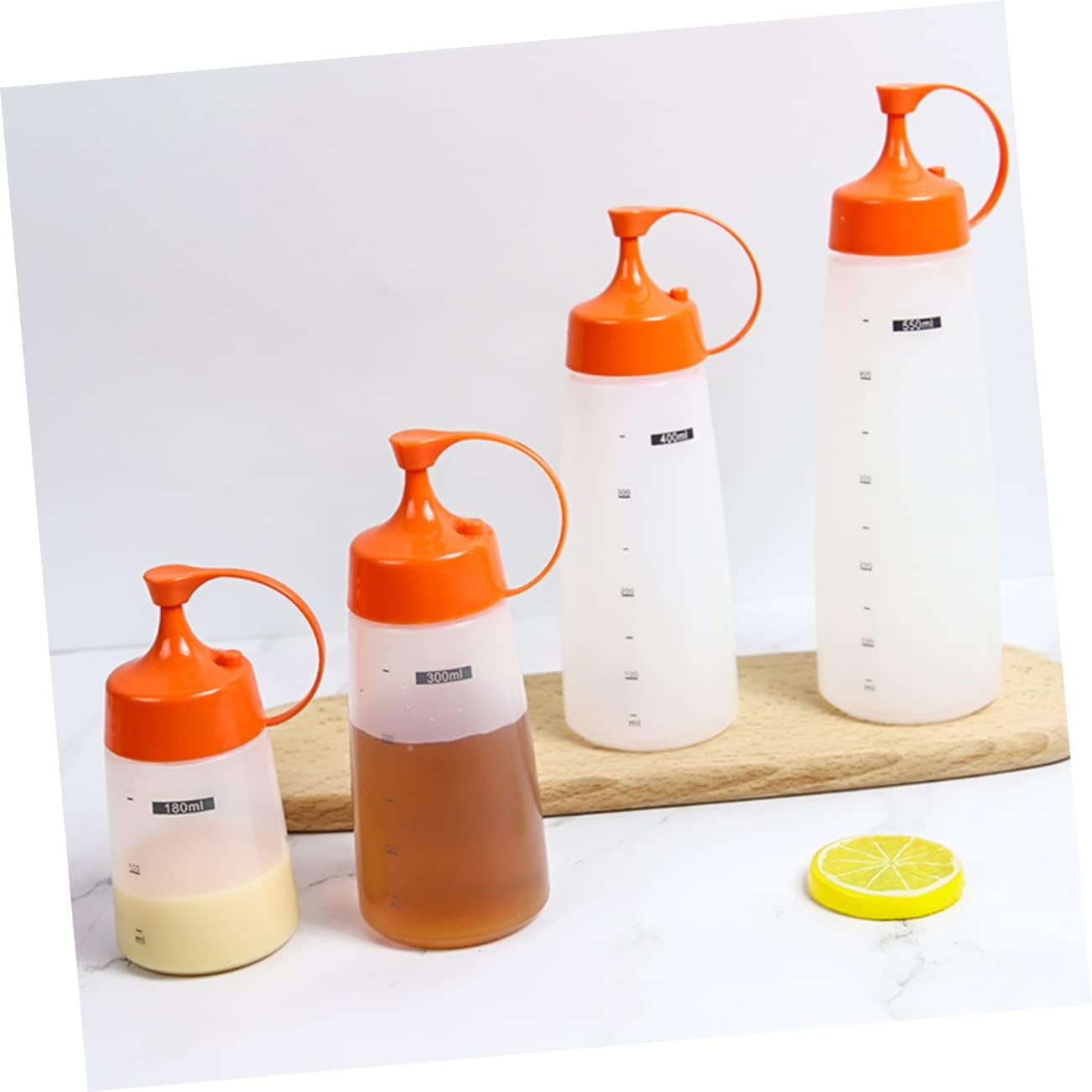 SHOWERORO Salad Squeeze Reusable Storage Bottles - 4 Pack